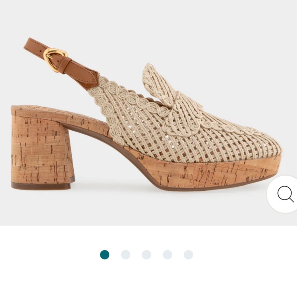 AEROSOLES Santina Raffia platform slingback, Woven Wedge Shoes
